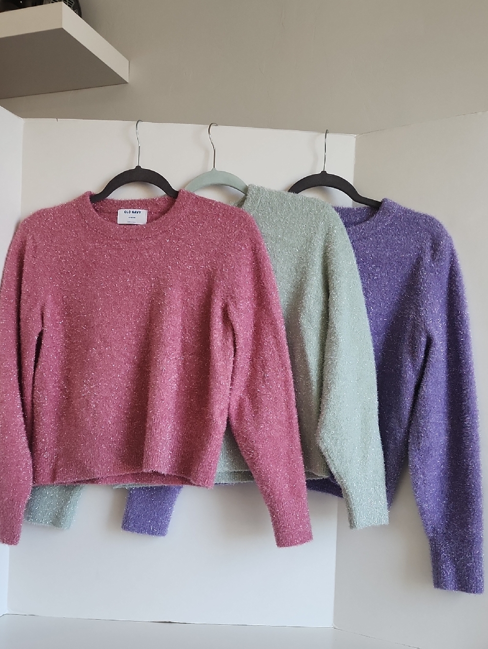 Old Navy Crewneck Sweaters in Pink, Mint & Lavender Size Petite M